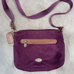 Coach Sawyer Plum Crossbody Bag
